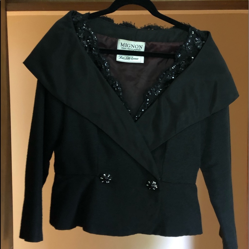 Mignon vintage black fitted jacket